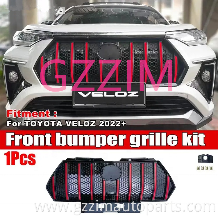 Car accessories Front Bumper grille kit Used For VELOZ 2022+